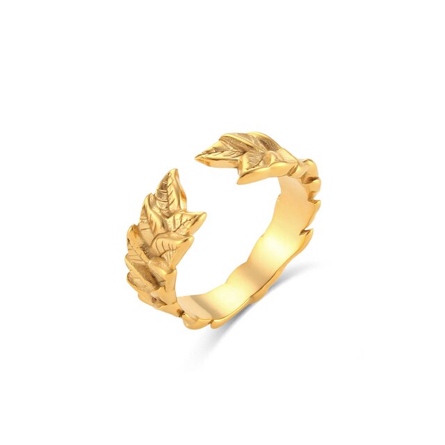 Nature Casted Adjustable Gold Ring