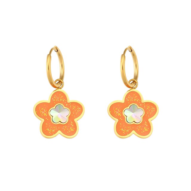 Colourful Studded Butterfly Earrings