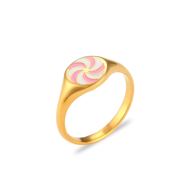 Lollipop Twirl Gold Ring