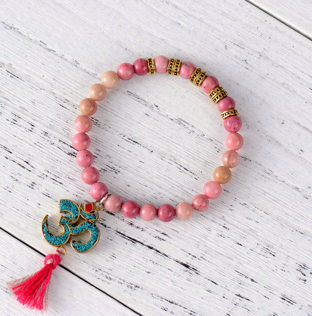 Mala Emblem Beadwork Tassel Bracelet