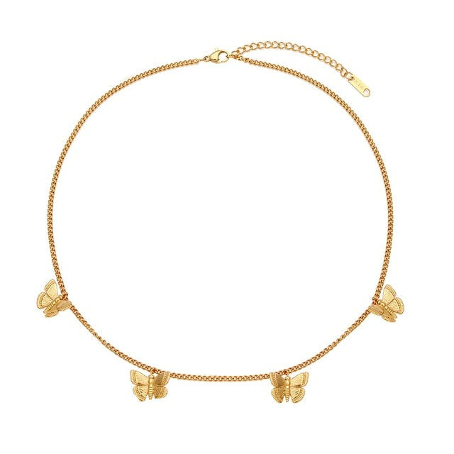Butterfly Decorated Chain Jewellery Set