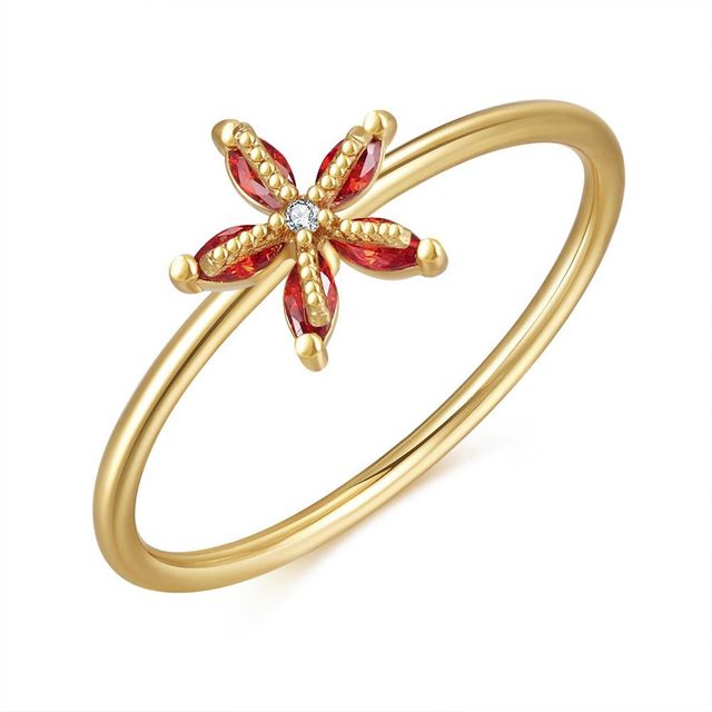 Dainty Ocean-inspired Gold Ring