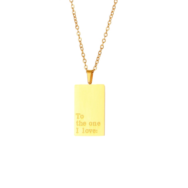 Catchword Gold Chain Necklace