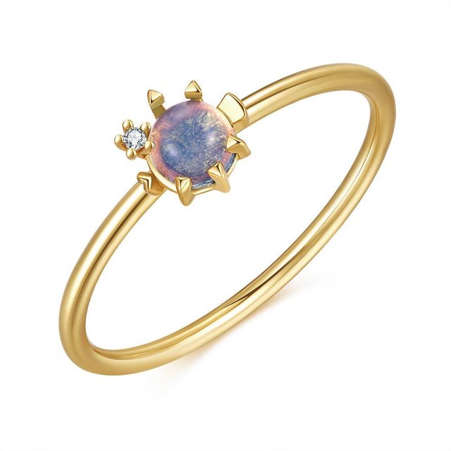 Dainty Ocean-inspired Gold Ring