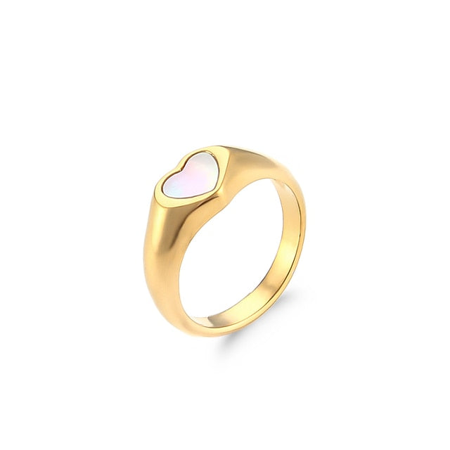 18k Gold Love Heart Ring
