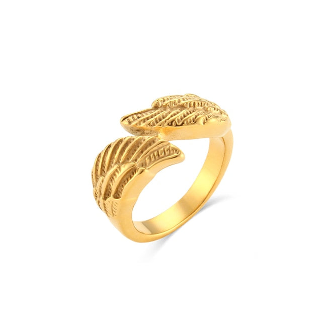 Nature Casted Adjustable Gold Ring